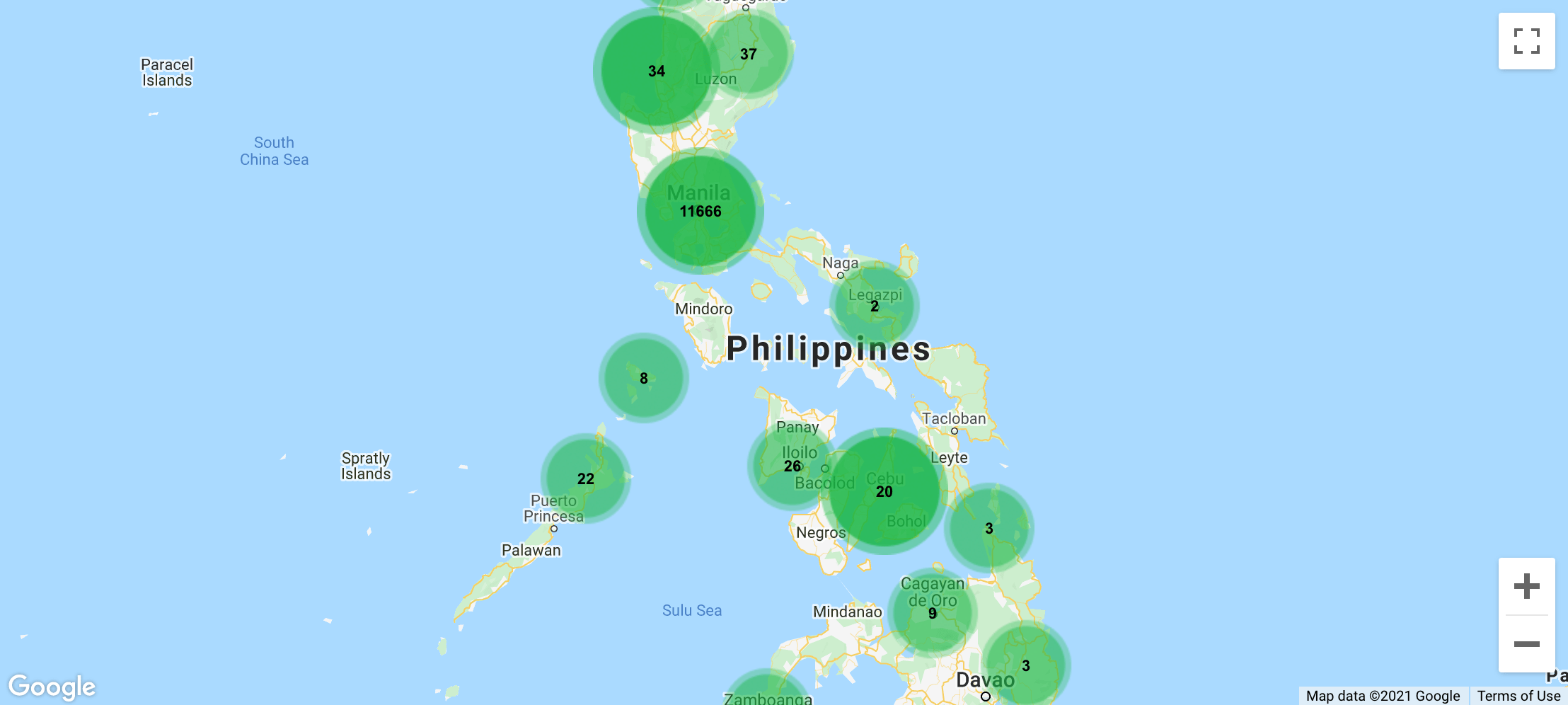 Map of Real Estate Leads in the Philippines
