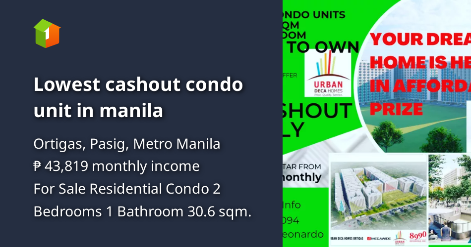Lowest cashout condo unit in manila [Condo 🏙️] (September 2023) in
