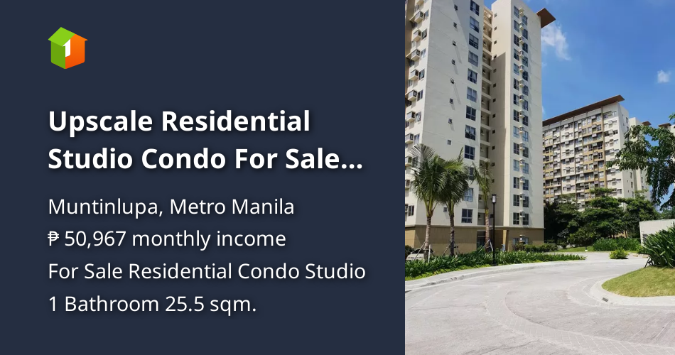 Image showcasing Upscale Residential Studio Condo For Sale in Muntinlupa, Metro Manila ...