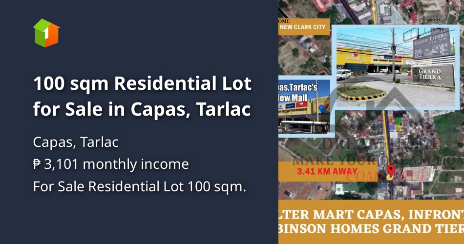 100 sqm Residential Lot for Sale in Capas, Tarlac [Lot 🚜] (August 2024) in Capas, Tarlac for