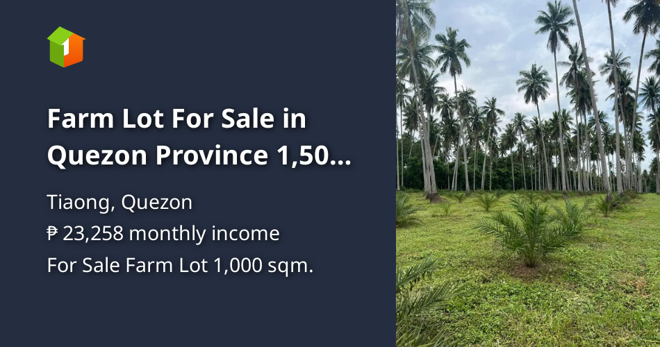 Farm Lot For Sale in Quezon Province 1,500 per sqm. [Lot 🚜] (September 2022) in Tiaong, Quezon