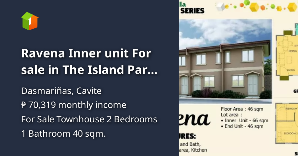 Ravena Inner unit For sale in The Island Park Dasmarinas Cavite ...