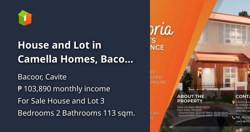 House and Lot in Camella Homes, Bacoor Cavite [House and Lot 🏘️