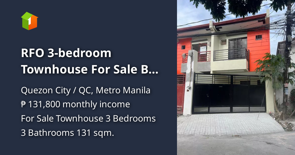 RFO 3bedroom Townhouse For Sale By Owner in Project 8 Quezon City