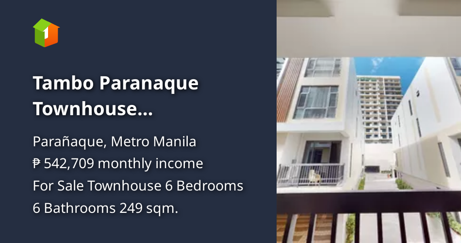 Tambo Paranaque Townhouse (Paranaque) [House and Lot 🏘️] (September 2024) in Parañaque, Metro