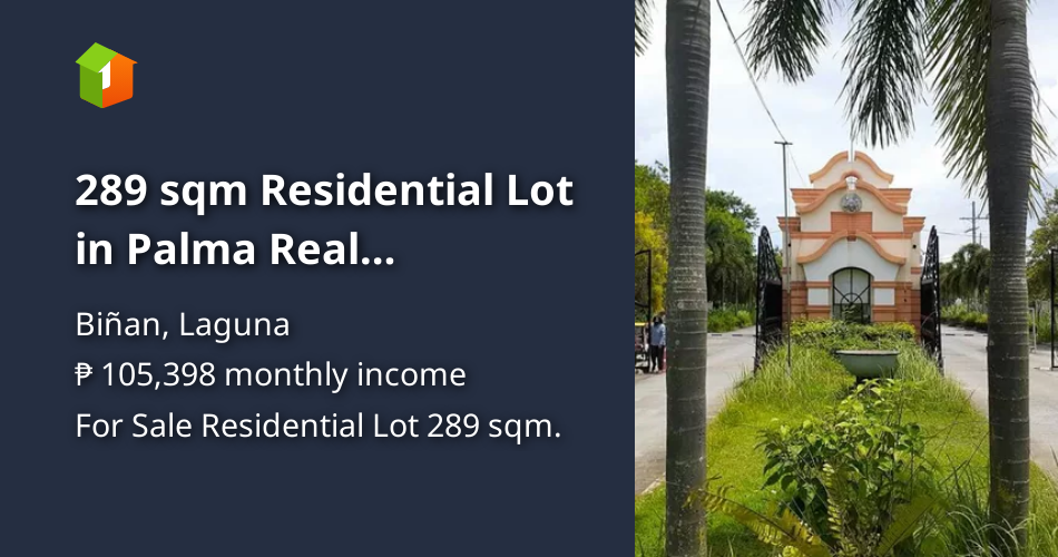 289 Sqm Residential Lot In Palma Real Residential Estates For Sale In