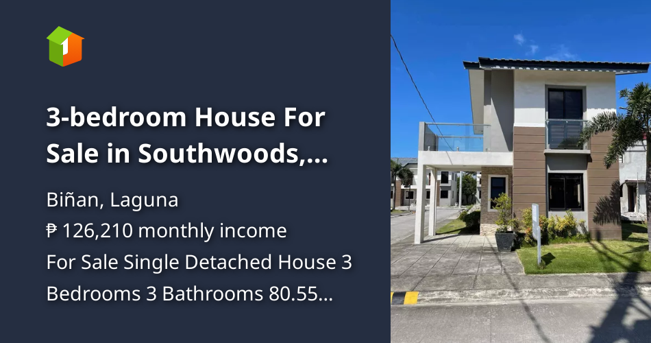 3bedroom House For Sale in Southwoods, Binan Laguna [House and Lot 🏘️