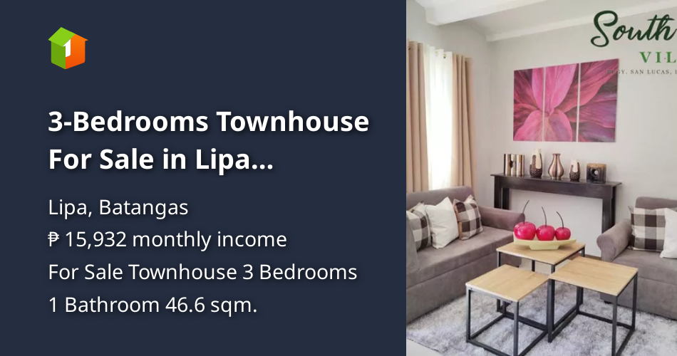 3Bedrooms Townhouse For Sale in Lipa Batangas [House and Lot 🏘️