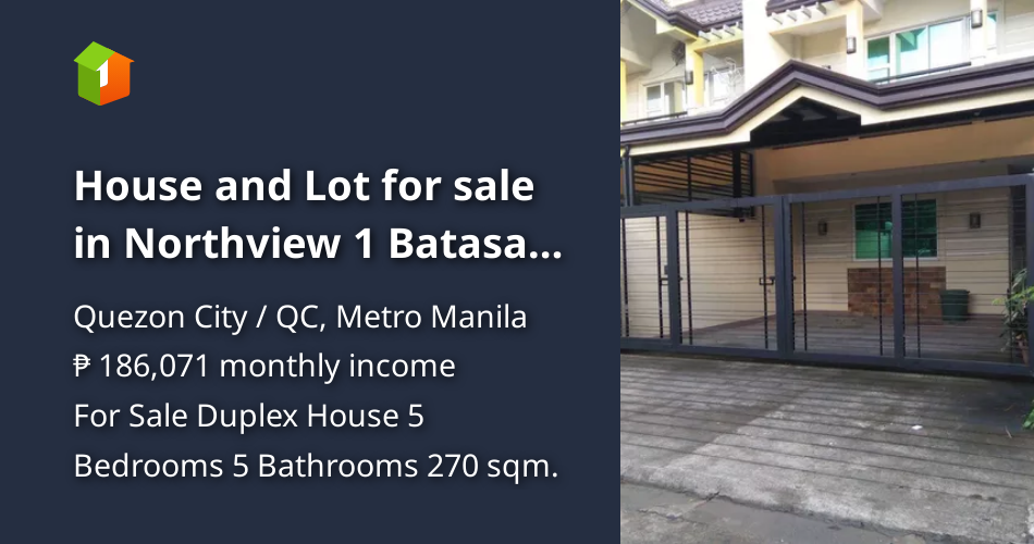 House and Lot for sale in Northview 1 Batasan Hills 5BR 3 Parking Slot
