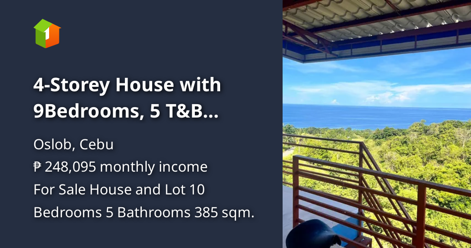 4Storey House with 9Bedrooms, 5 T&B Oslob, Cebu PH at 16M [House and