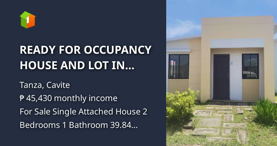 READY FOR OCCUPANCY HOUSE AND LOT IN TANZA WITH 5K RESERVATION FEE