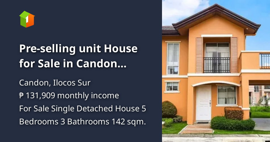 Preselling unit House for Sale in Candon Ilocos Sur 5 Bedrooms