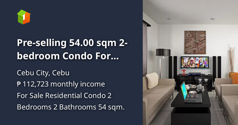 Preselling 54.00 sqm 2bedroom Condo For Sale in Cebu City Cebu [Condo
