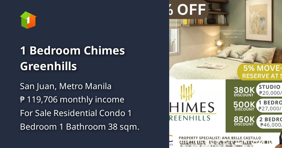 1 Bedroom Chimes Greenhills [Condo 🏙️] (March 2023) in San Juan, Metro