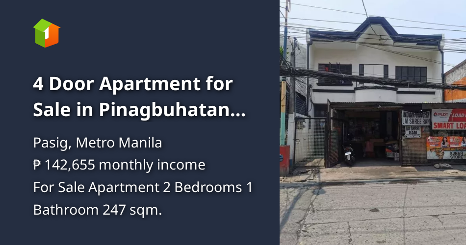 4 Door Apartment for Sale in Pinagbuhatan Pasig City [Condo 🏙️