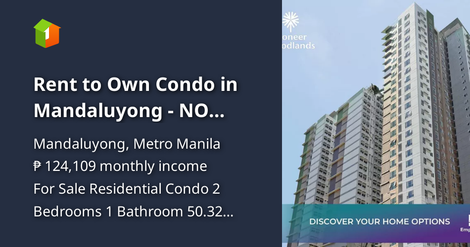 Rent to Own Condo in Mandaluyong NO DOWNPAYMENT 25k/month! [Condo 🏙