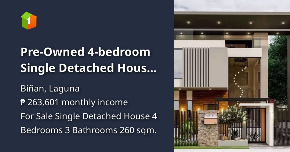Pre-Owned 4-bedroom Single Detached House For Sale in South Springs ...