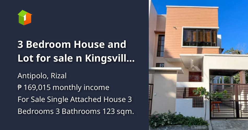 3 Bedroom House and Lot for sale n Kingsville Royale nr Marcos Highway