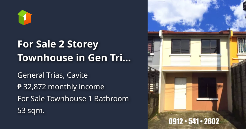For Sale 2 Storey Townhouse in Gen Trias 180K Cash out ( Pasalo