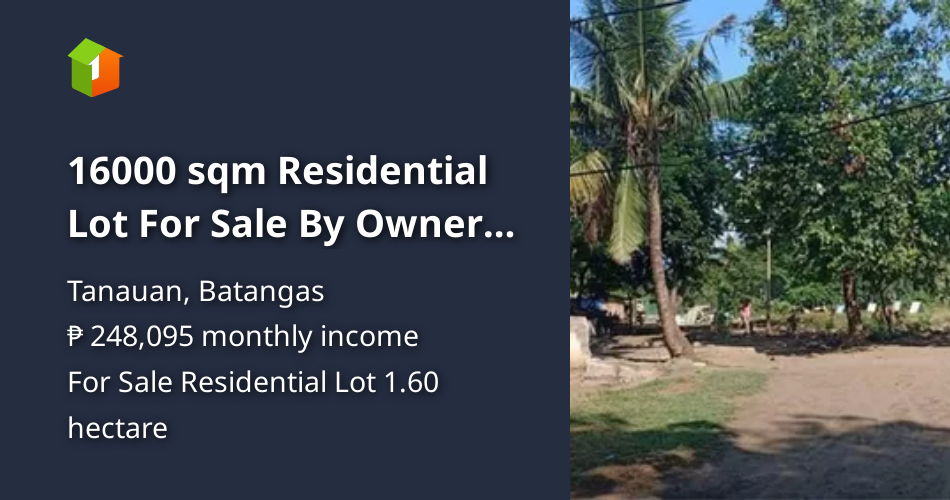 16000 sqm Residential Lot For Sale By Owner in Tanauan Batangas [Lot 🚜