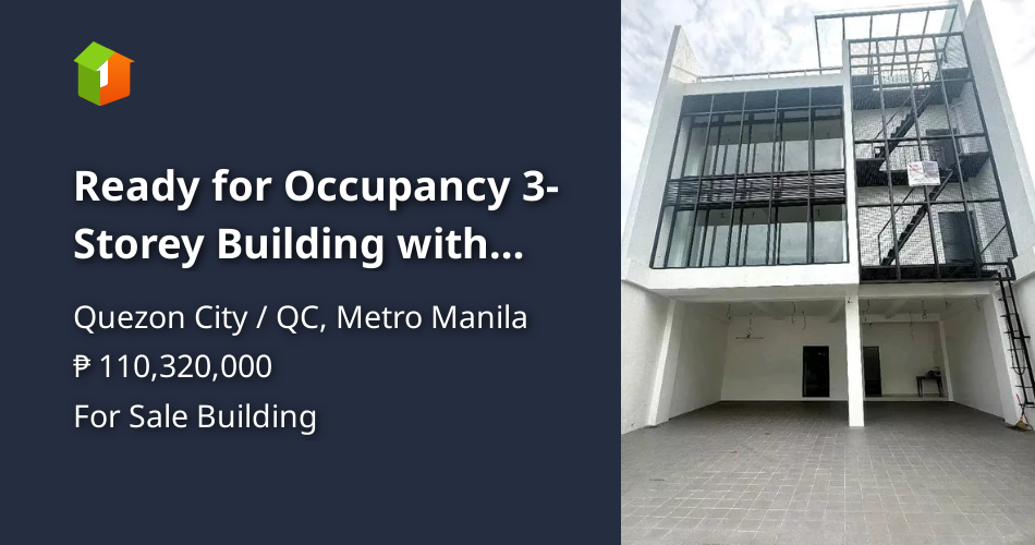 Ready for Occupancy 3-Storey Building with Versatile Roof Deck For Sale ...