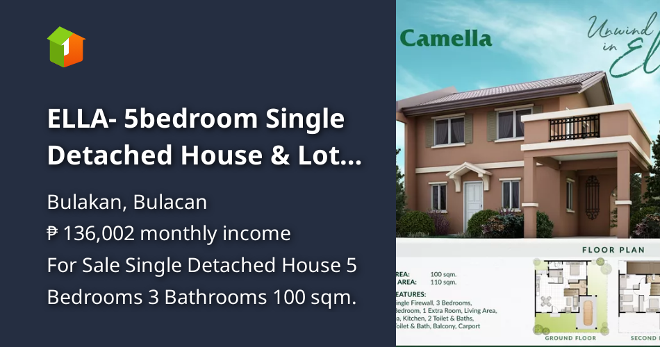 ELLA 5bedroom Single Detached House & Lot For Sale in Bulakan Bulacan