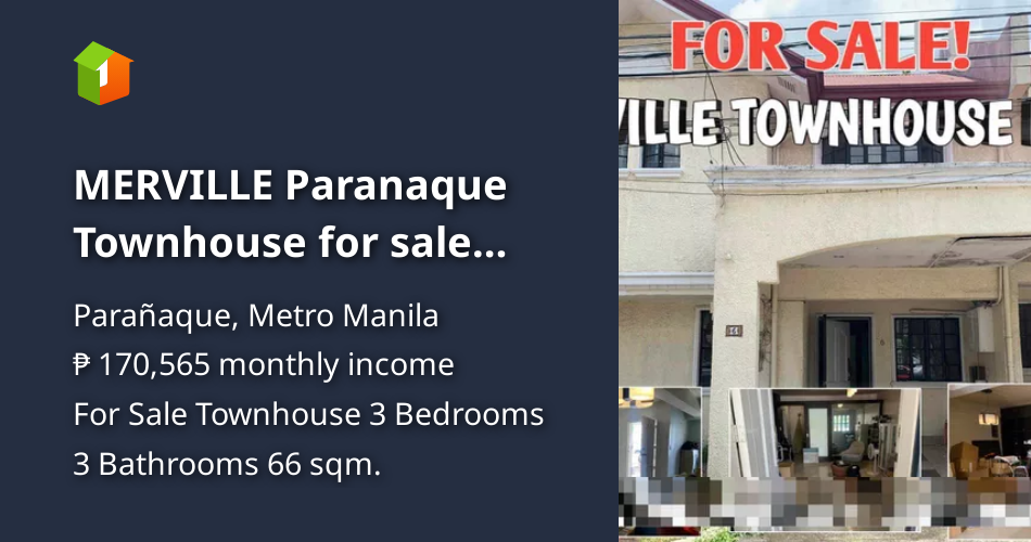 MERVILLE Paranaque Townhouse for sale 11M [House and Lot 🏘️] (December