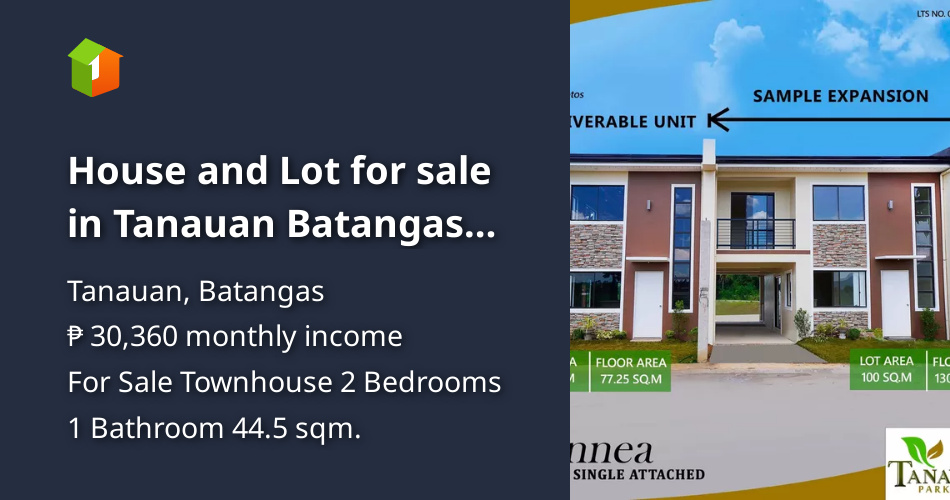 House and Lot for sale in Tanauan Batangas TANAUAN PARK PLACE [House