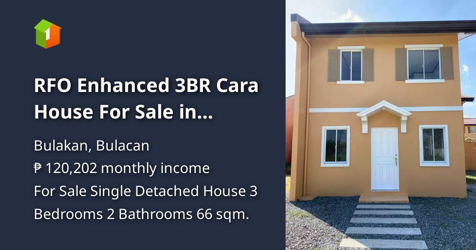 RFO Enhanced 3BR Cara House For Sale in Camella Bulakan Bulacan [House