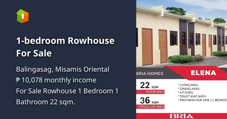1bedroom Rowhouse For Sale [House and Lot 🏘️] (October 2022) in