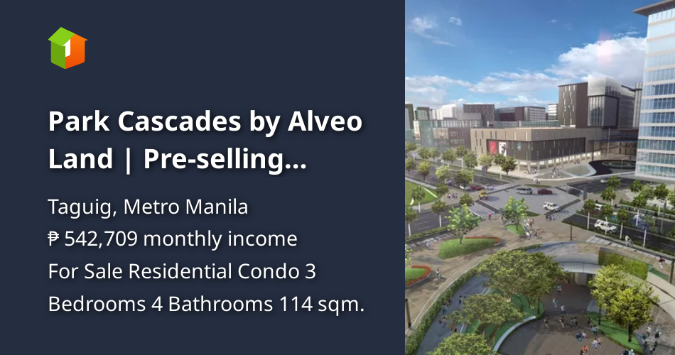 Park Cascades by Alveo Land Preselling Condo in Arca South/ 114 sqm