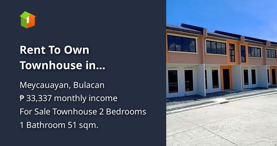 Rent To Own Townhouse in Meycauayan Bulacan WITH PAGIBIG [House and Lot