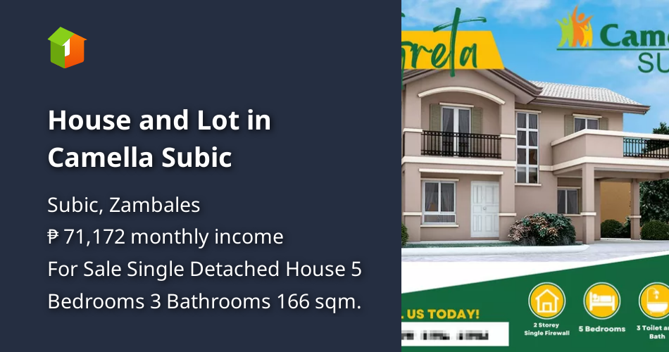 House and Lot in Camella Subic [House and Lot 🏘️] (December 2023) in