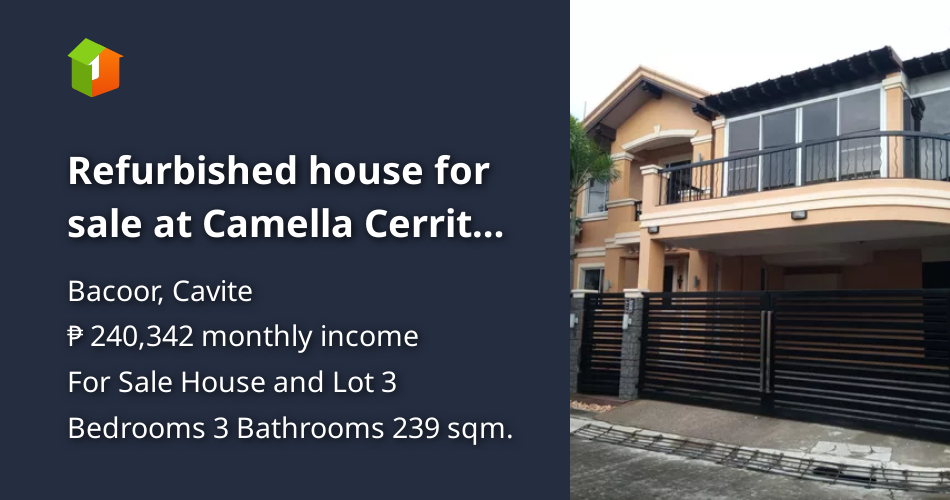 Refurbished house for sale at Camella Cerritos Heights Daang hari