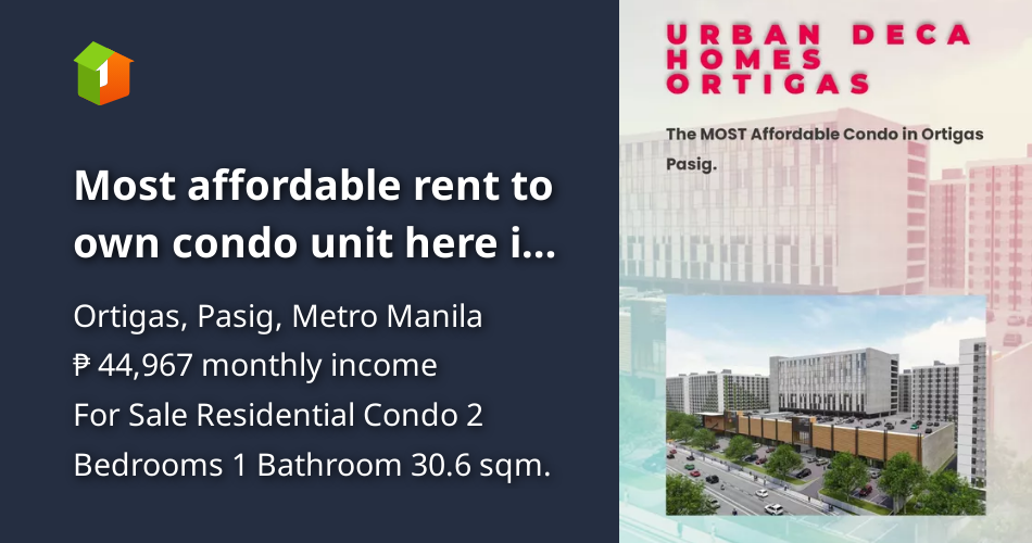 Most affordable rent to own condo unit here in ortigas pasig city