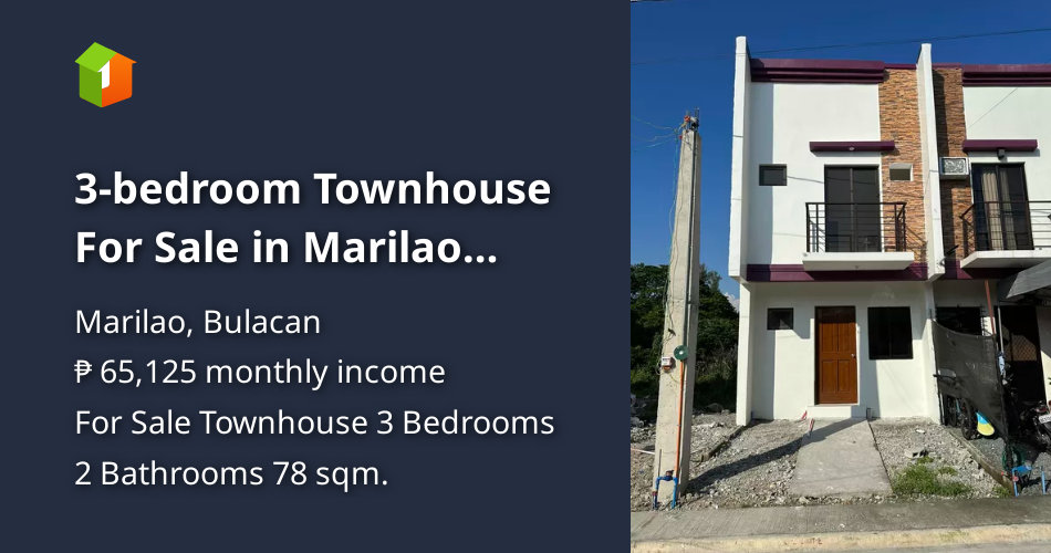 3bedroom Townhouse For Sale in Marilao Bulacan near NLEX, SM Marilao