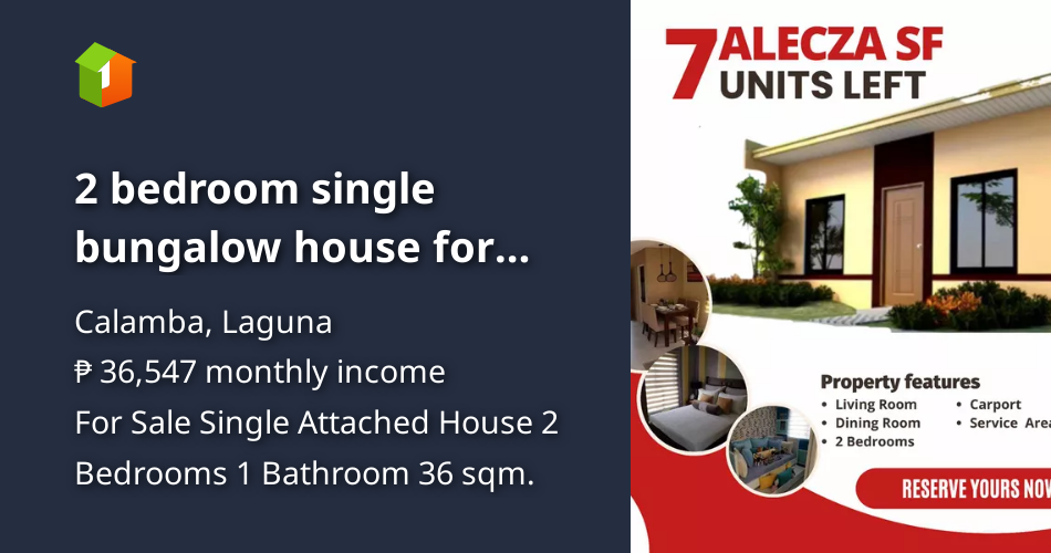 2 bedroom single bungalow house for sale in Calamba, Laguna [House and