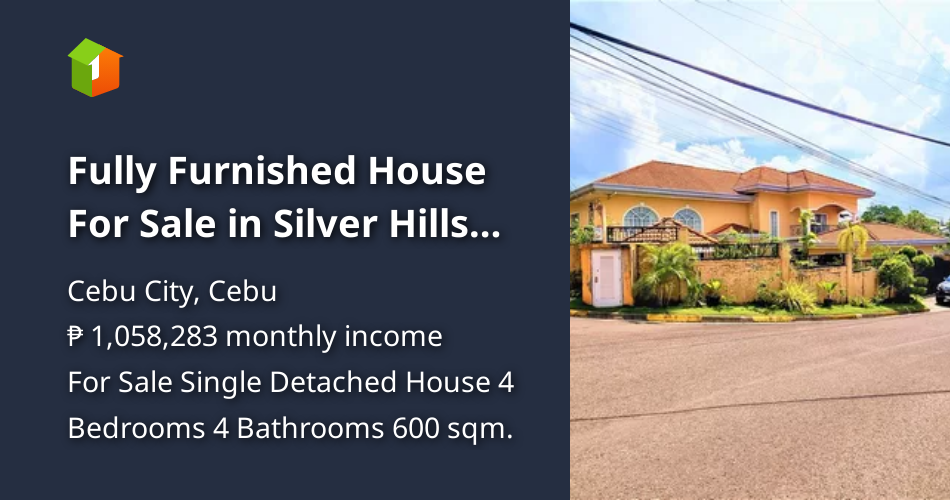 Fully Furnished House For Sale in Silver Hills Talamban Cebu City [House and Lot 🏘️] (August