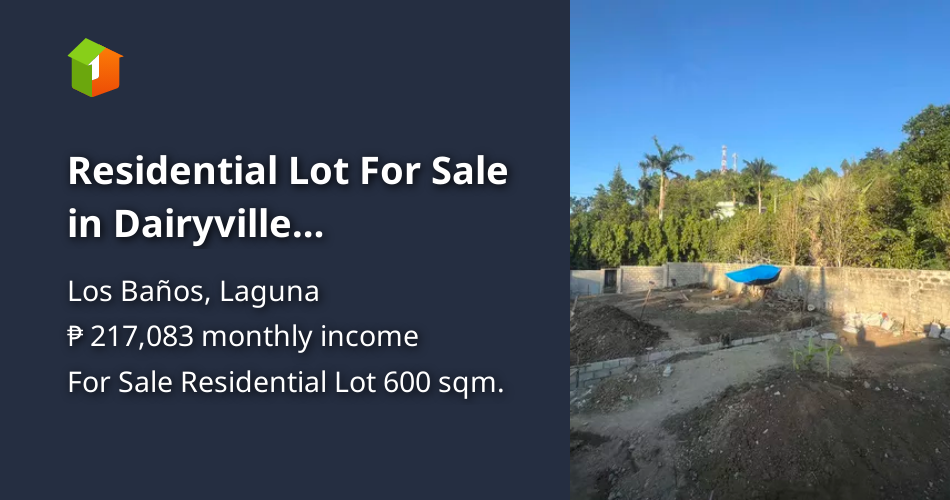 Residential Lot For Sale in Dairyville Subdivision, Los Banos Laguna