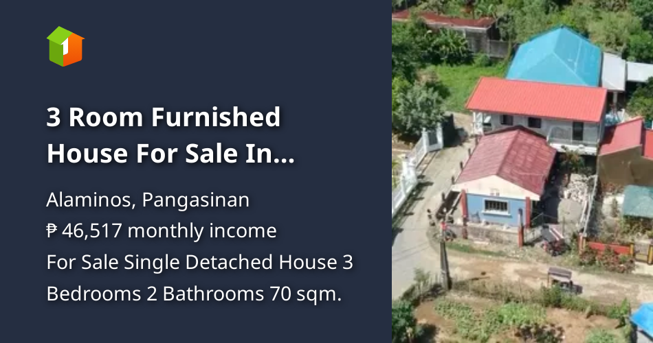 3 Room Furnished House For Sale In Alaminos Pangasinan [House and Lot 🏘