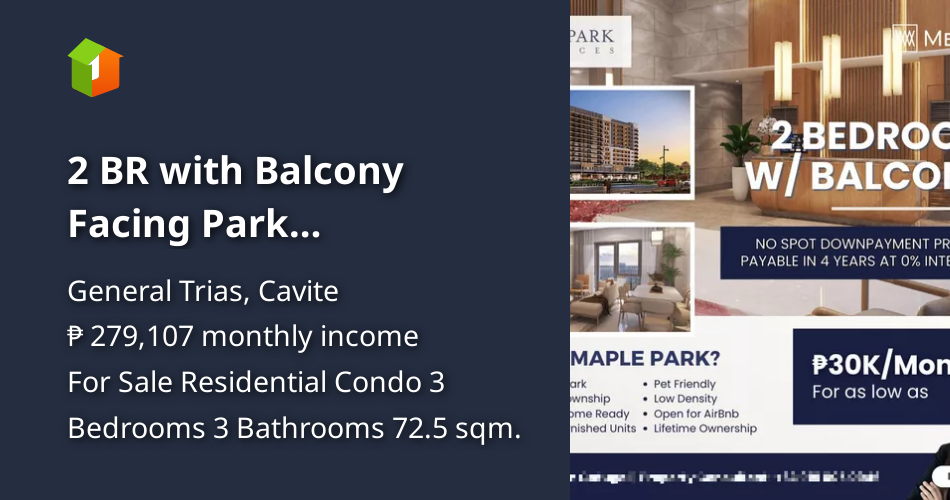 2 Br With Balcony Facing Park Scandinavian Inspired Condo For Photo Inspiration