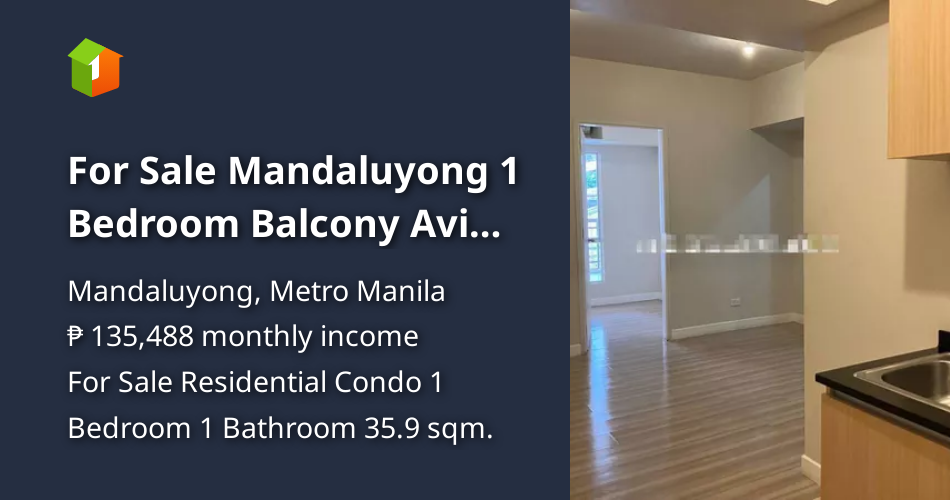 For Sale Mandaluyong 1 Bedroom Balcony Avida Verge, Mandaluyong [Condos