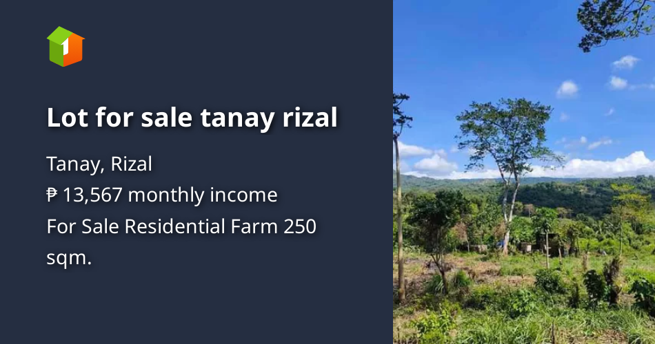 Lot for sale tanay rizal [Lot 🚜] (March 2024) in Tanay, Rizal for sale