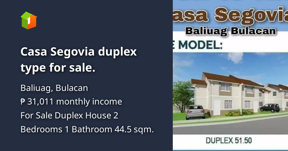 Casa Segovia duplex type for sale. [House and Lot 🏘️] (October 2021) in