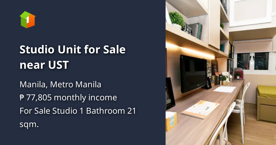 Studio Unit for Sale near UST [Condo 🏙️] (July 2021) in Manila, Metro