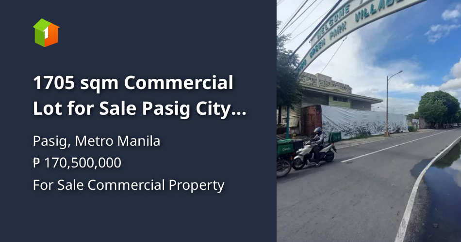 1705 sqm Commercial Lot for Sale Pasig City Near Eastwood City