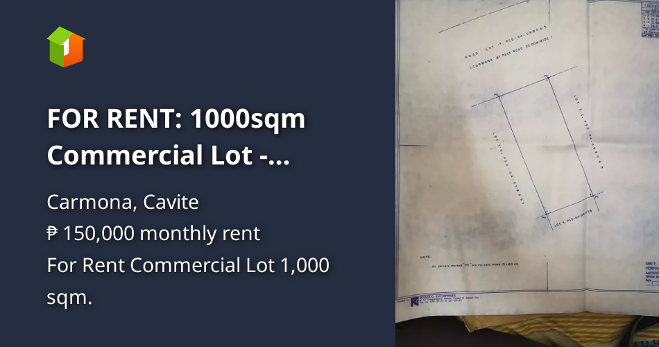 FOR RENT 1000sqm Commercial Lot Governor's Drive Carmona Cavite [Lot