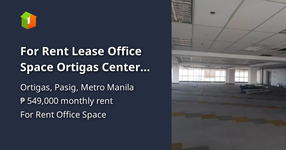For Rent Lease Office Space Ortigas Center Pasig Manila Philippines