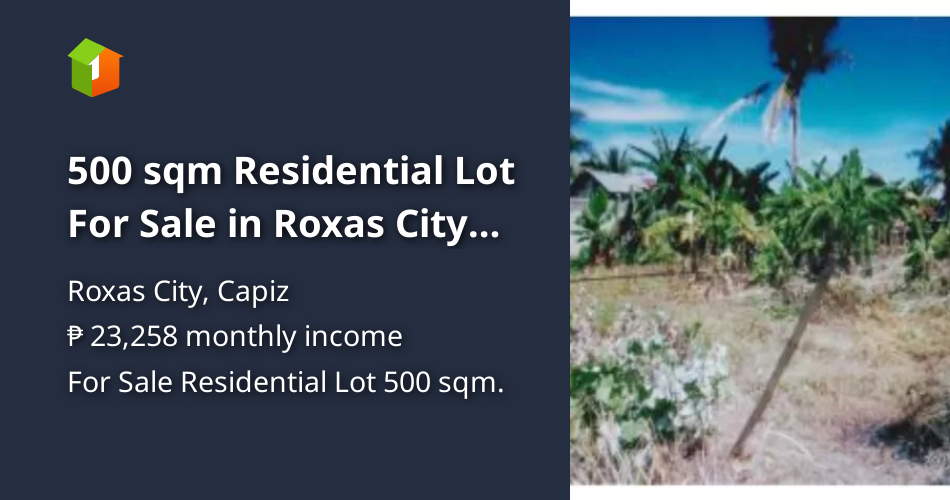 500 sqm Residential Lot For Sale in Roxas City Capiz [Lot 🚜] (October