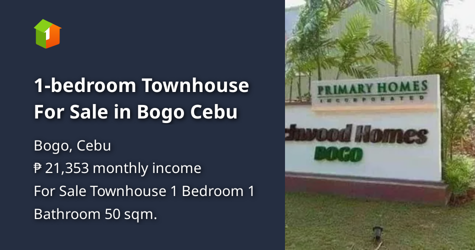 1bedroom Townhouse For Sale in Bogo Cebu [House and Lot 🏘️] (December